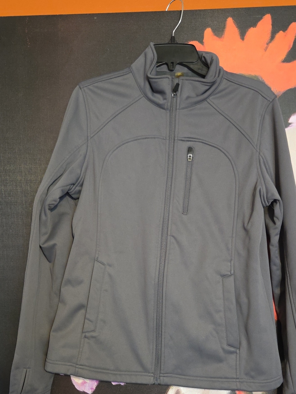Xersion Gray Women's Full-Zip Utility Jacket